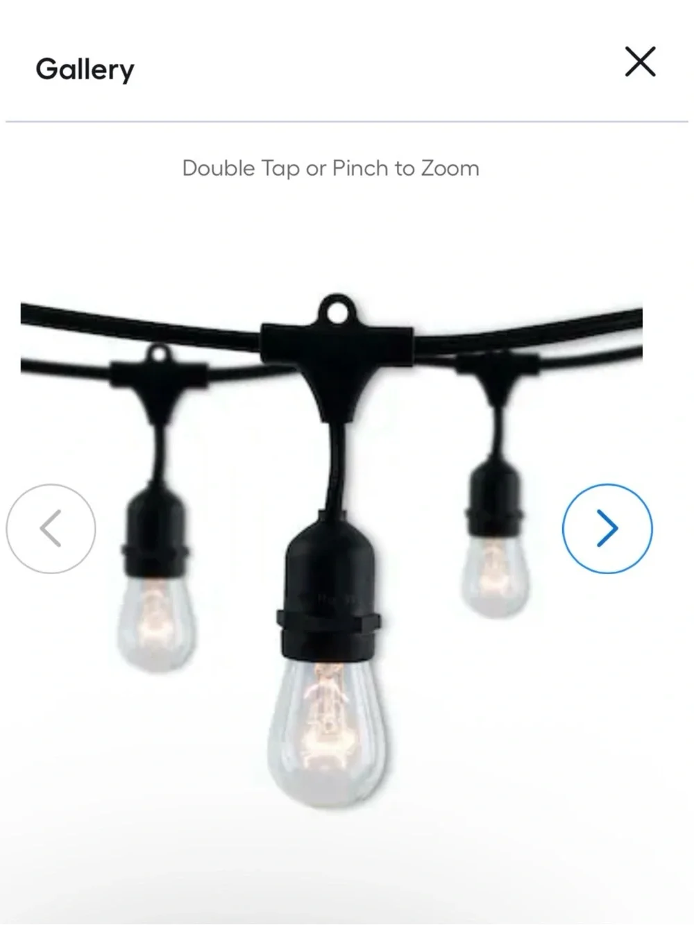 Bulbrite 48’ Decorative String Light Kit - for indoor or outdoor use